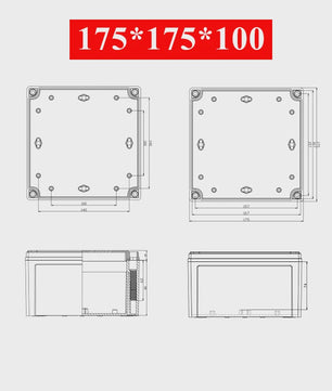 Waterproof Plastic Enclosure Box Electronic Electrical Project Box ABS Outdoor Junction Box Housing IP67 Project Instrument Case
