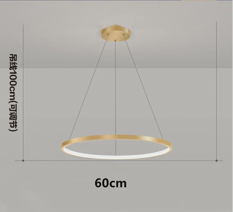 Moderne Minimalistische LED Ring Plafondlamp - Stijlvolle Hanglamp voor Woonkamer & Eetkamer