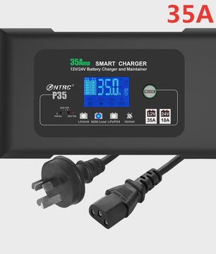 HTRC Slimme Acculader 12V/24V - Automatisch Laden & Reparatie voor Auto, Motor, LiFePO4, AGM