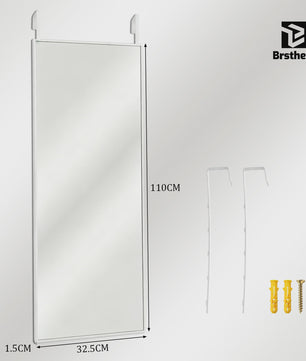 Grote Staande Spiegel 160x48cm - Volledige Lengte Spiegel met Aluminium Frame & HD Glas