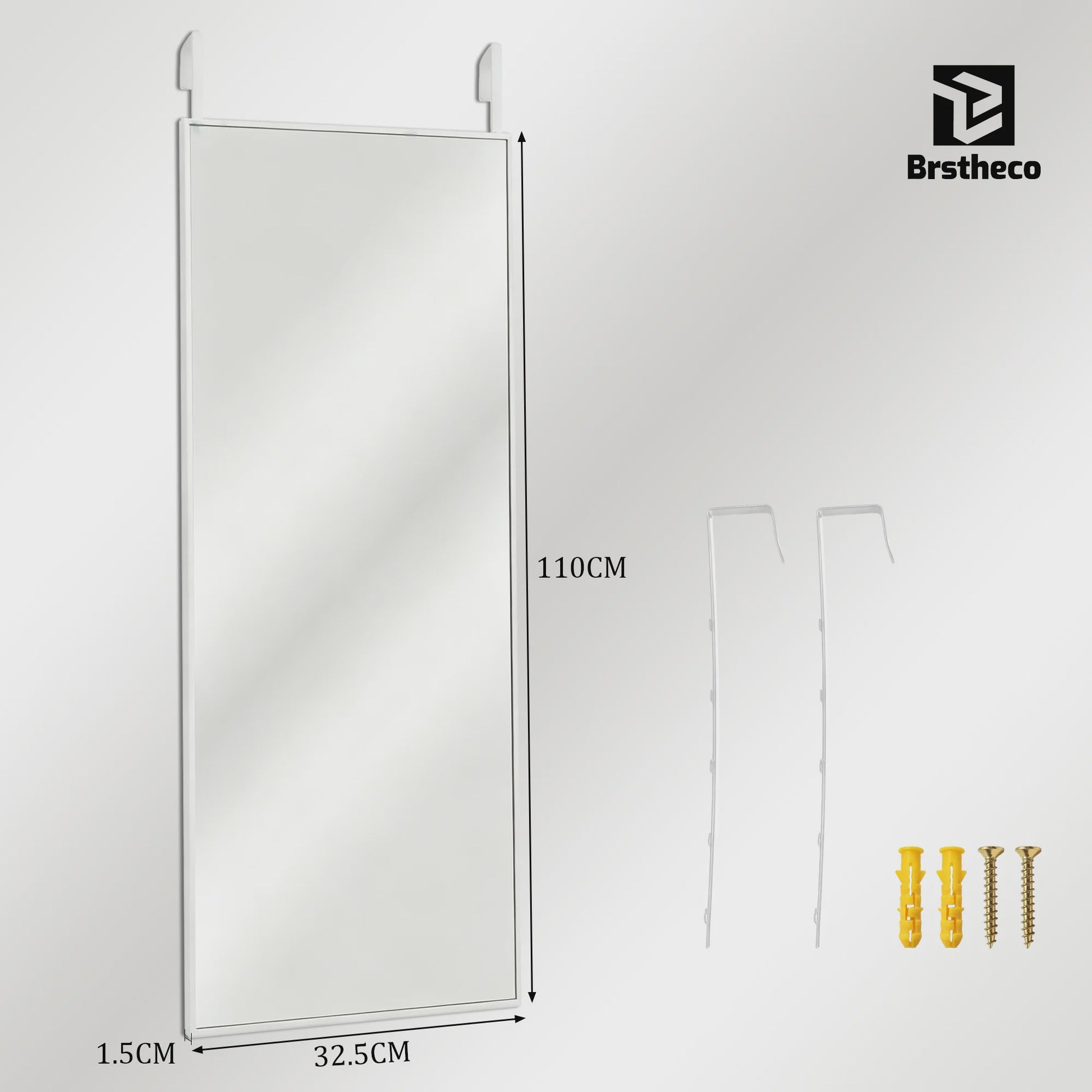 Grote Staande Spiegel 160x48cm - Volledige Lengte Spiegel met Aluminium Frame & HD Glas