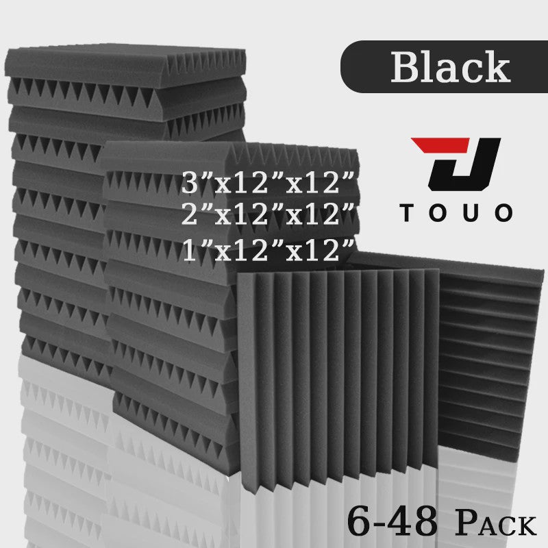 TOUO Akoestisch Schuim Panelen - Geluidsisolatie & Absorptie voor Studio, KTV, Kantoor (6-24 Stuks)