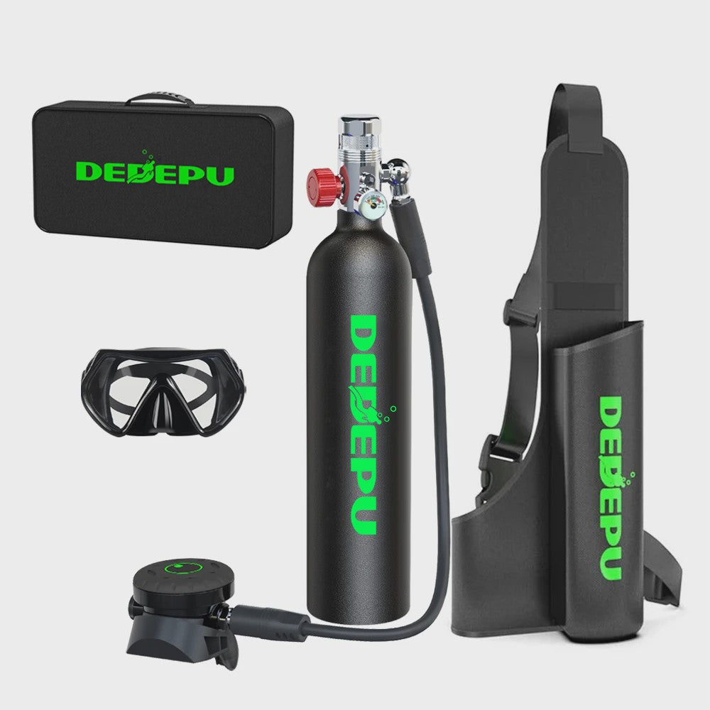 DEDEPU 1L Duikfles - Professionele Onderwater Ademlucht Cilinder voor 15-25 Minuten