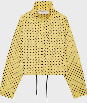 Dames Bomberjack met Polka Dots - Oversized Crop Jacket voor de Demi-Season