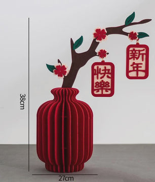 Rode Kalebas Honingraat Decoratie - Chinees Nieuwjaar, Lente Festival & Feestelijke Aankleding