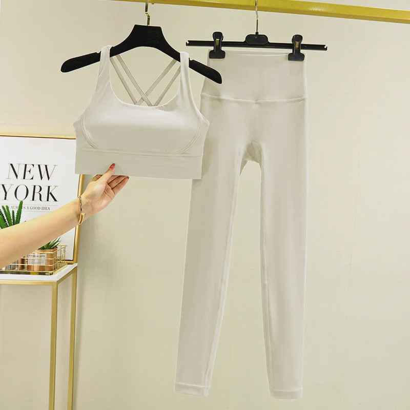 Dames Yogaset: Sport BH met Hoge Taille Legging - Squat Proof & Tummy Control