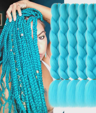 5x Jumbo Braiding Hair Extensions - 24 Inch Synthetisch Vlecht Haar - Pre-stretched Yaki