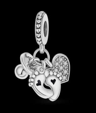 925 Sterling Zilveren Bedel 'Mom Love' - Perfect Cadeau voor Moederdag en Verjaardag