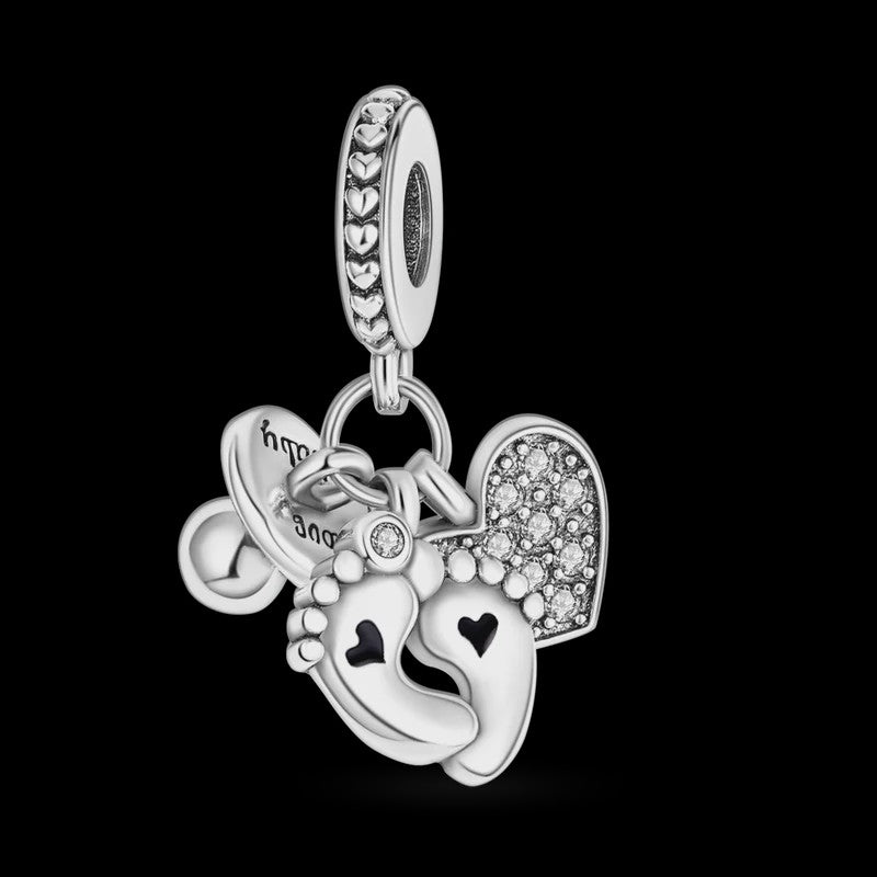 925 Sterling Zilveren Bedel 'Mom Love' - Perfect Cadeau voor Moederdag en Verjaardag