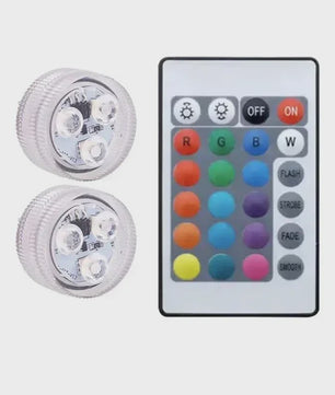 Waterdichte Onderwater LED Verlichting RGB met Afstandsbediening - Kleurveranderend, Batterijgevoed