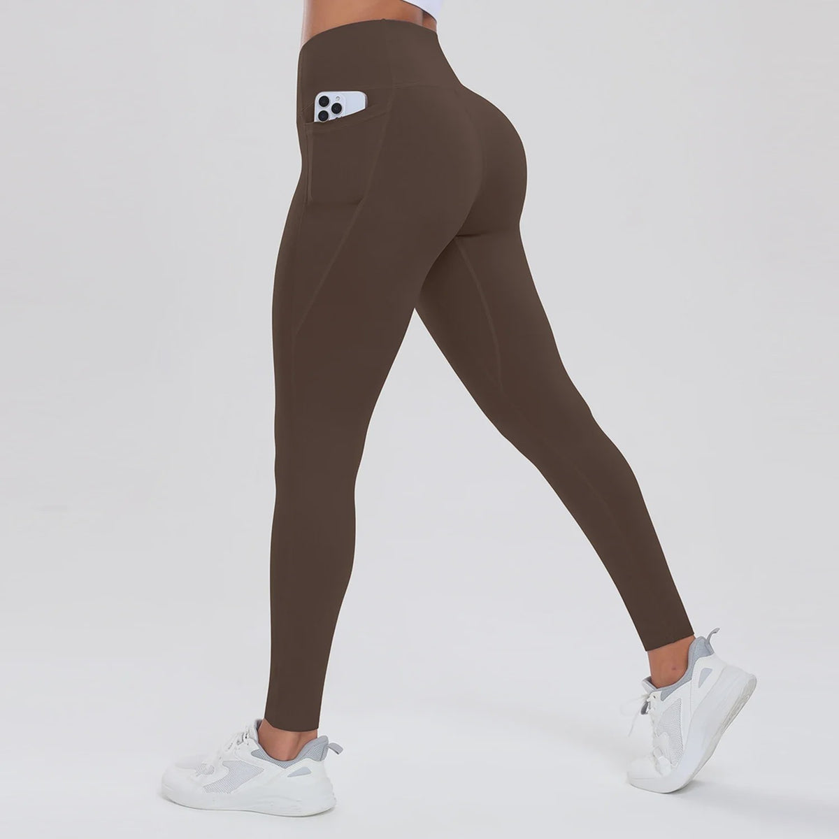 Dames Yogabroek met Zakken: Hoge Taille, Billenlift & Buikcontrole voor Fitness en Sport