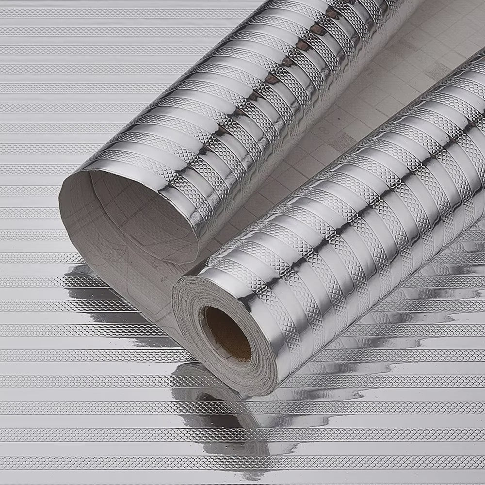 Keuken Sticker - Hittebestendig, Waterdicht & Oliebestendig - Aluminium Folie Look