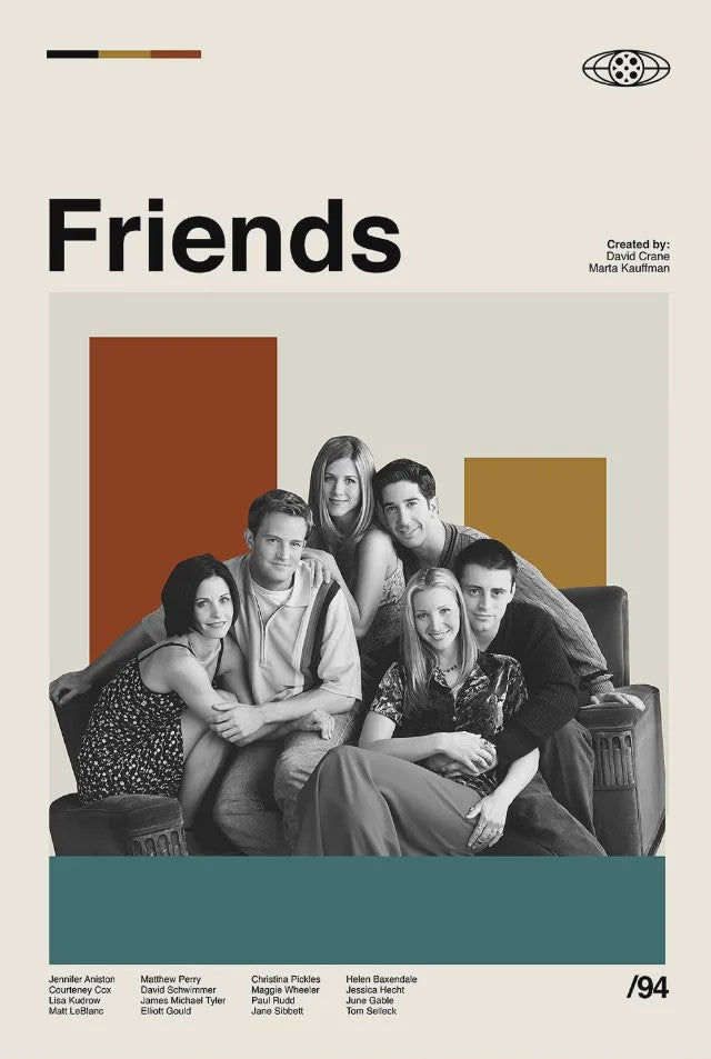 Iconische Film & TV Canvas Posters: Friends, Back to the Future, Pulp Fiction, The Godfather