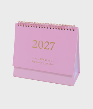 2027 Bureaukalender Maandkalender - Spiraalbinding, Opvouwbaar & Staand - Ideaal voor Planner, Kantoor & Thuis