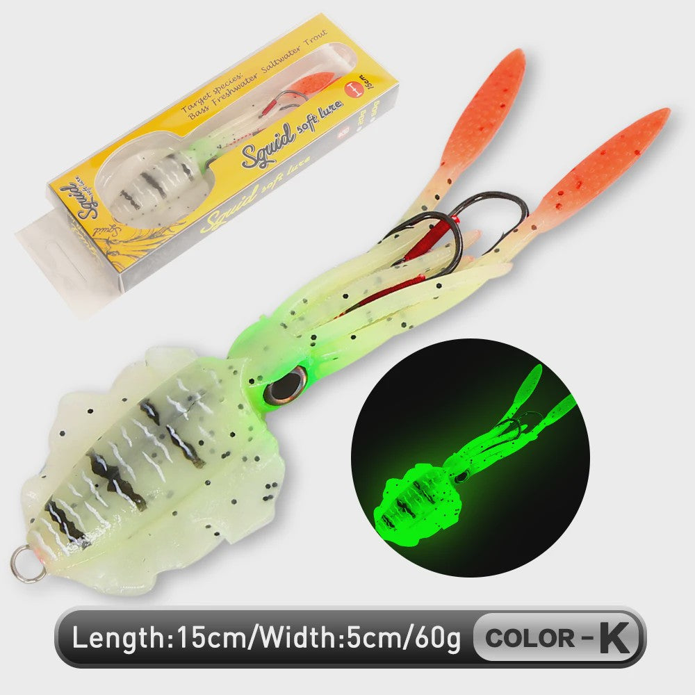Zachte Inktvis Kunstaas 60g Luminous UV - Diepzee Vissen Trolling Lure