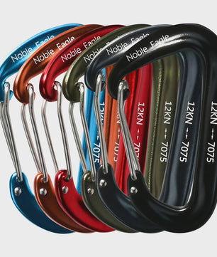 Set van 6 Karabiners 12kN D-Ring - Robuust Aluminium voor Outdoor & Klimmen