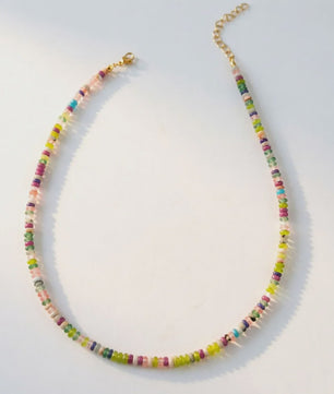 Kleurrijke Kralen Choker Ketting Dames - Boho Zomer Sieraden