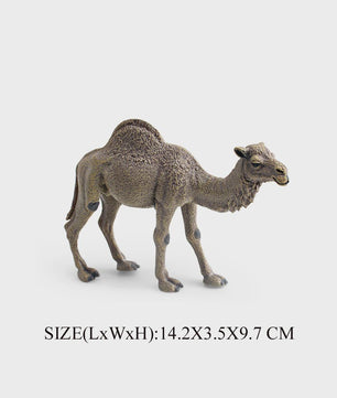 Realistische Alpaca & Kameel Figuren Set - Handgeschilderd, Educatief Speelgoed