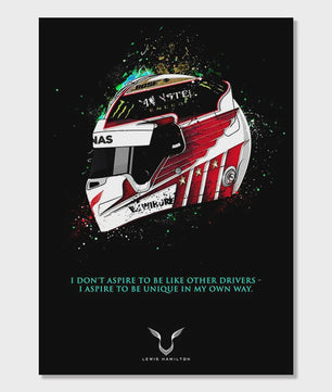 Iconische F1 Racer Helm Poster - Ayrton Senna Formule 1 Muurdecoratie