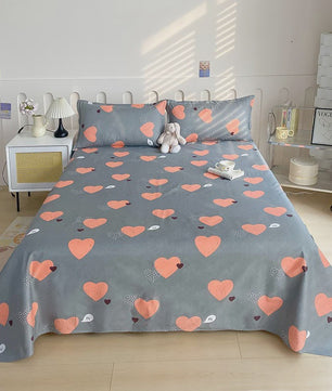 Rood Bloemenprint Top Sheet - Diverse Maten - 150x200 cm