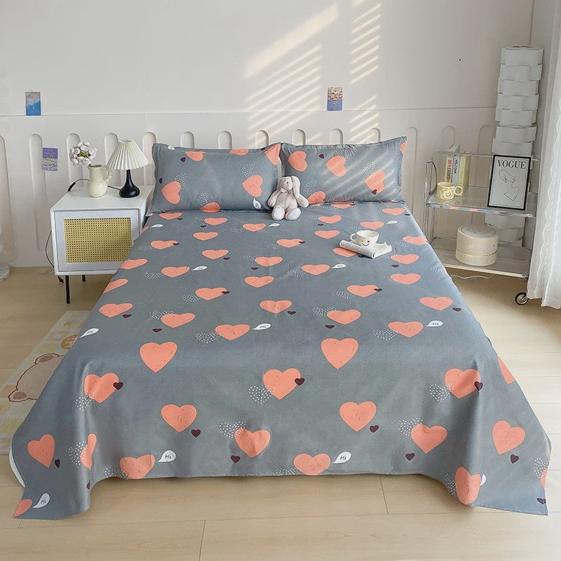 Rood Bloemenprint Top Sheet - Diverse Maten - 150x200 cm