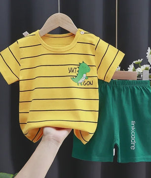 Schattige Kinder T-shirt & Short Set - 100% Katoen met Leuke Cartoon Prints