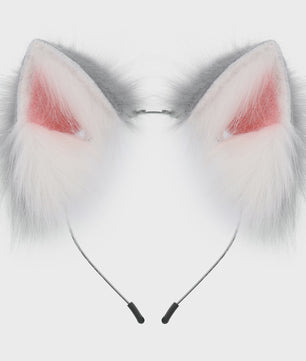 Handgemaakte Pluizige Dierenoren Hoofdband - Kat & Vos Oortjes voor Cosplay & Feest