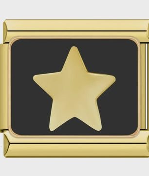 Hapiship Gouden Bedelarmband RVS - Bloemen, Hart, Aarde, Kers & Koffie Bedels