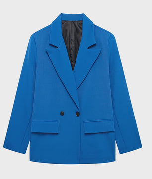 Dames Blazer met Zakken - Stijlvolle Dubbelzijdige Vintage Look