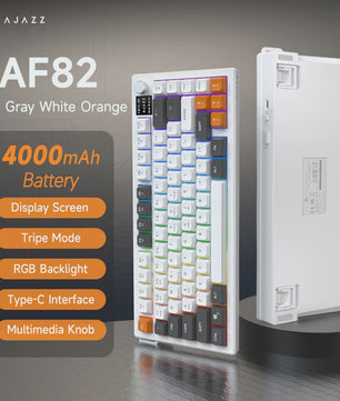 AJAZZ AF82 75% Draadloos Gaming Toetsenbord met Display, RGB & 4000mAh Batterij
