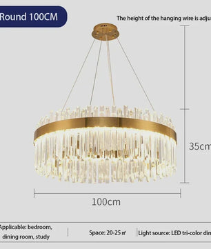 Moderne Kristallen Plafond Hanglamp Goud - Luxe Verlichting voor Woonkamer & Eettafel
