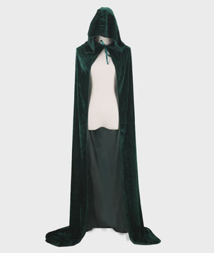 Luxe Fluwelen Cape met Capuchon - Middeleeuws, Heks, Vampier, Halloween & Cosplay Kostuum