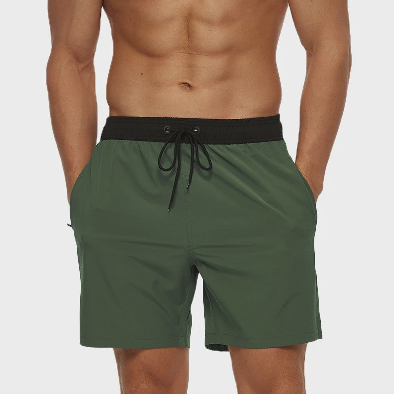 Heren Zwembroek Zomer Sportief Ademend met Elastische Tailleband, Mesh Voering en Zakken
