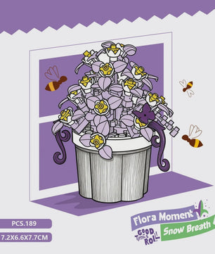 Bouwstenen Bloemen in Pot - Creatieve Mini Bloemenboeketten Bouwpakketten