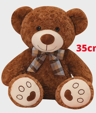 Kawaii Teddybeer Pluche Kussen met Strik - 25/35cm