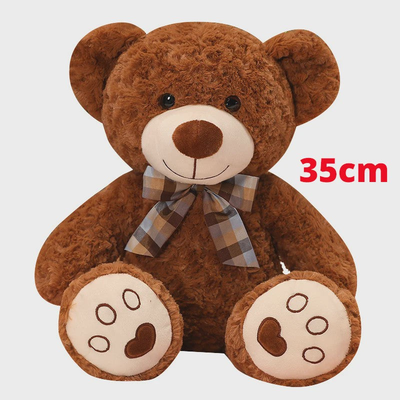 Kawaii Teddybeer Pluche Kussen met Strik - 25/35cm