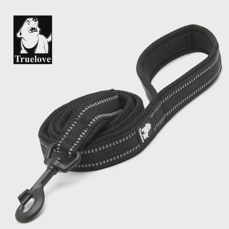 Truelove Zachte Hondenriem 200cm - Reflecterend Nylon Mesh, Gevoerd, voor Puppy tot Grote Hond/Kat