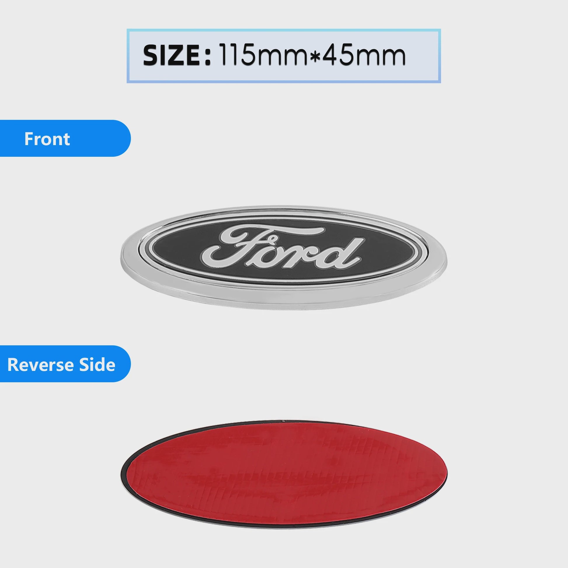Ford Embleem Stickers - Set van 8 Stuks - Hood, Bonnet & Trunk - Universeel