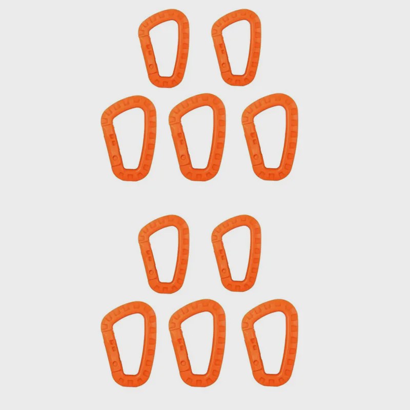 Tactische Karabijnhaak Clips D-Ring Gespen - Set van 1-10 Stuks voor Outdoor & Backpacking