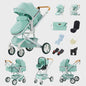 3-in-1 Multifunctionele Kinderwagen - Lichtgewicht en Compact met Babyzitje en Reiswieg