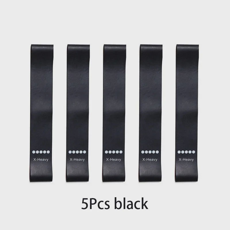 Set Weerstandsbanden Fitness - 5 Stuks TPE Elastische Loop Bands voor Krachttraining, Yoga & Gym