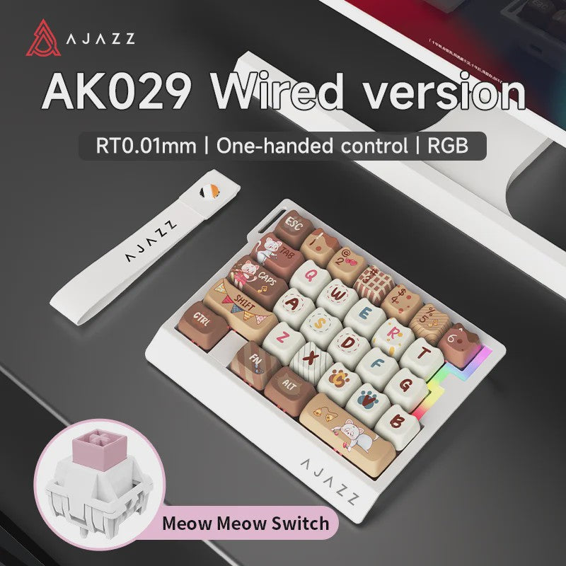 AJAZZ AK029 Mechanisch Gaming Toetsenbord - Compact, Hot-Swappable, One-Handed Esports