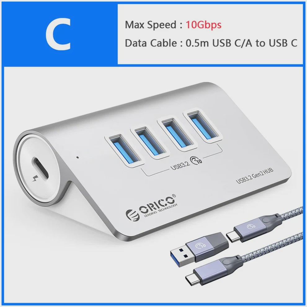 ORICO 10Gbps USB 3.2 Docking Station Hub met PD60W Opladen en 4/7 Poorten