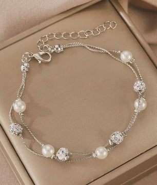 Set van 4 Luxe Armbanden met Groene Edelstenen en Strass - Stijlvolle Sieraden voor Dames