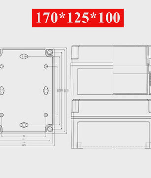 Waterproof Plastic Enclosure Box Electronic Electrical Project Box ABS Outdoor Junction Box Housing IP67 Project Instrument Case