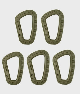 Tactische Karabijnhaak Clips D-Ring Gespen - Set van 1-10 Stuks voor Outdoor & Backpacking