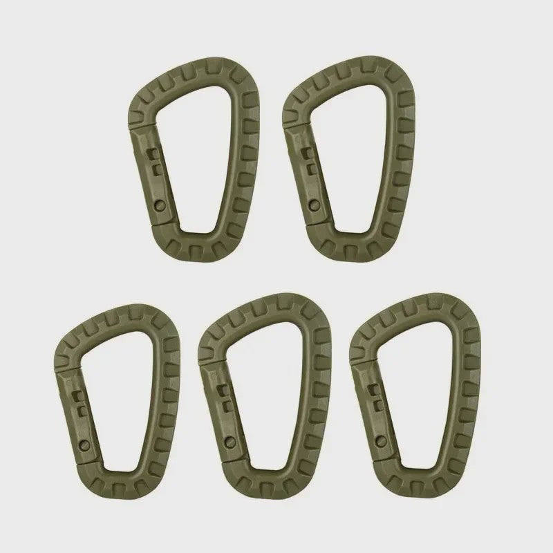 Tactische Karabijnhaak Clips D-Ring Gespen - Set van 1-10 Stuks voor Outdoor & Backpacking
