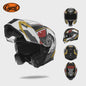 Cyril Motorcross Flip-Up Helm - Volledig Gelaatsmasker met Breed Helder Vizier & DOT Keurmerk