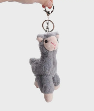 Pluche Alpaca Sleutelhanger - Schattige Knuffel Dierenhanger voor Tassen en Sleutels