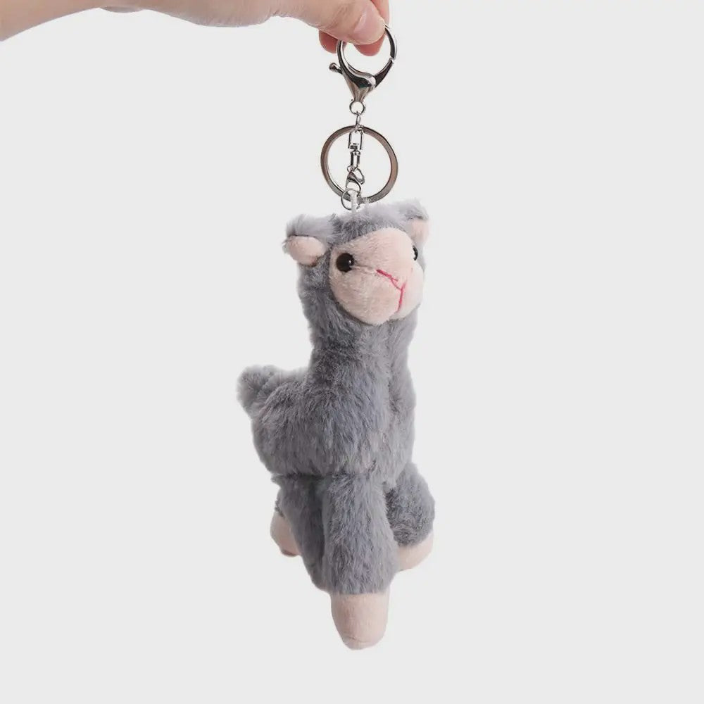 Pluche Alpaca Sleutelhanger - Schattige Knuffel Dierenhanger voor Tassen en Sleutels